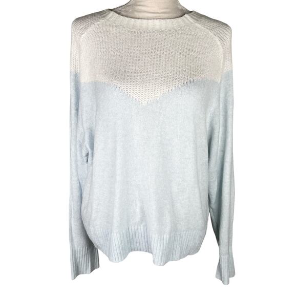Express Sweater Baby Blue White Super Soft Large New - Picture 1 of 9